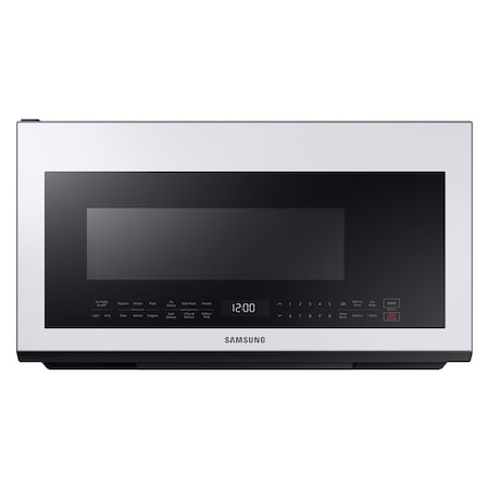 Samsung Bespoke Over-the-Range Sensor Cooking Microwave 2.1 cu. ft. in White Glass ME21B706B12